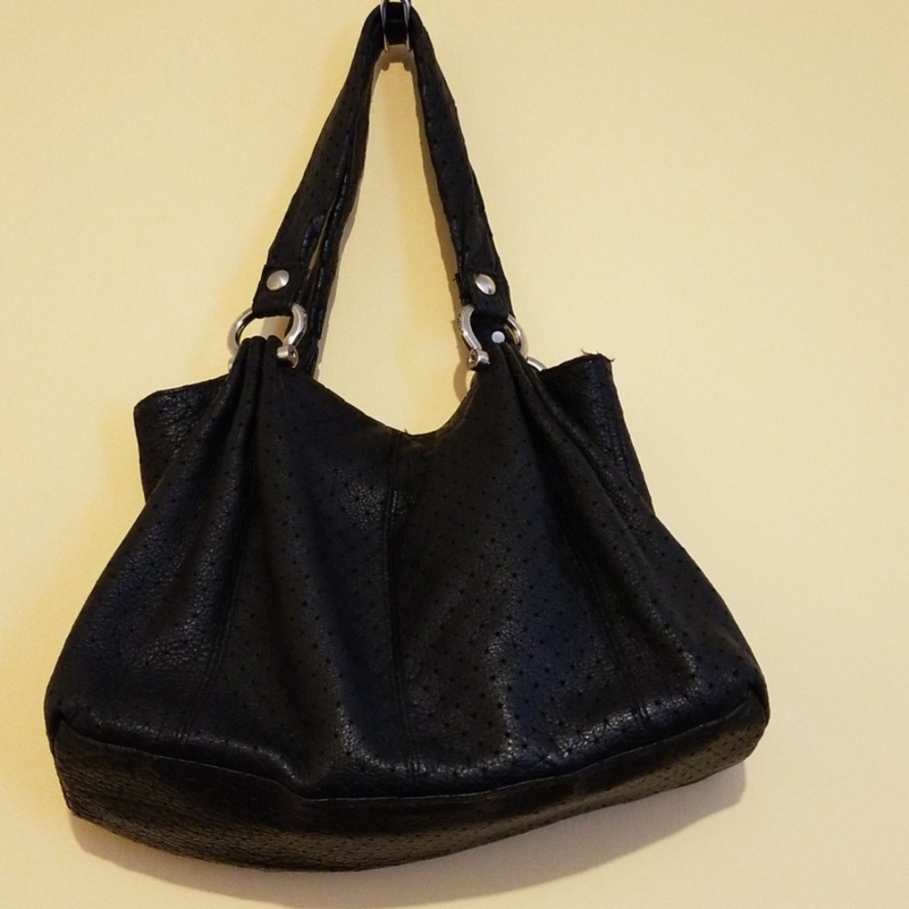 Black leather Gap handbag purse